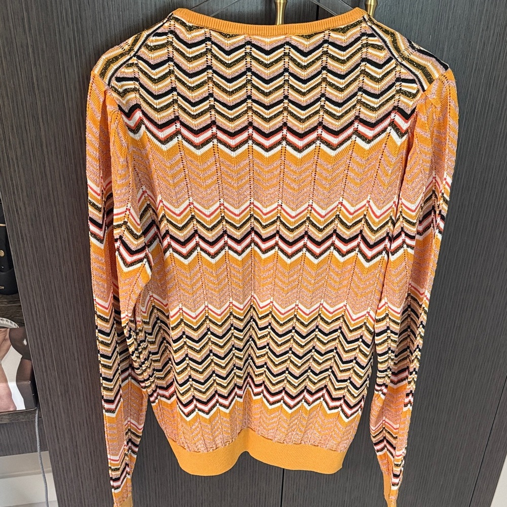 Maje Multicolor Chevron Crewneck Sweater - Picture 14 of 17